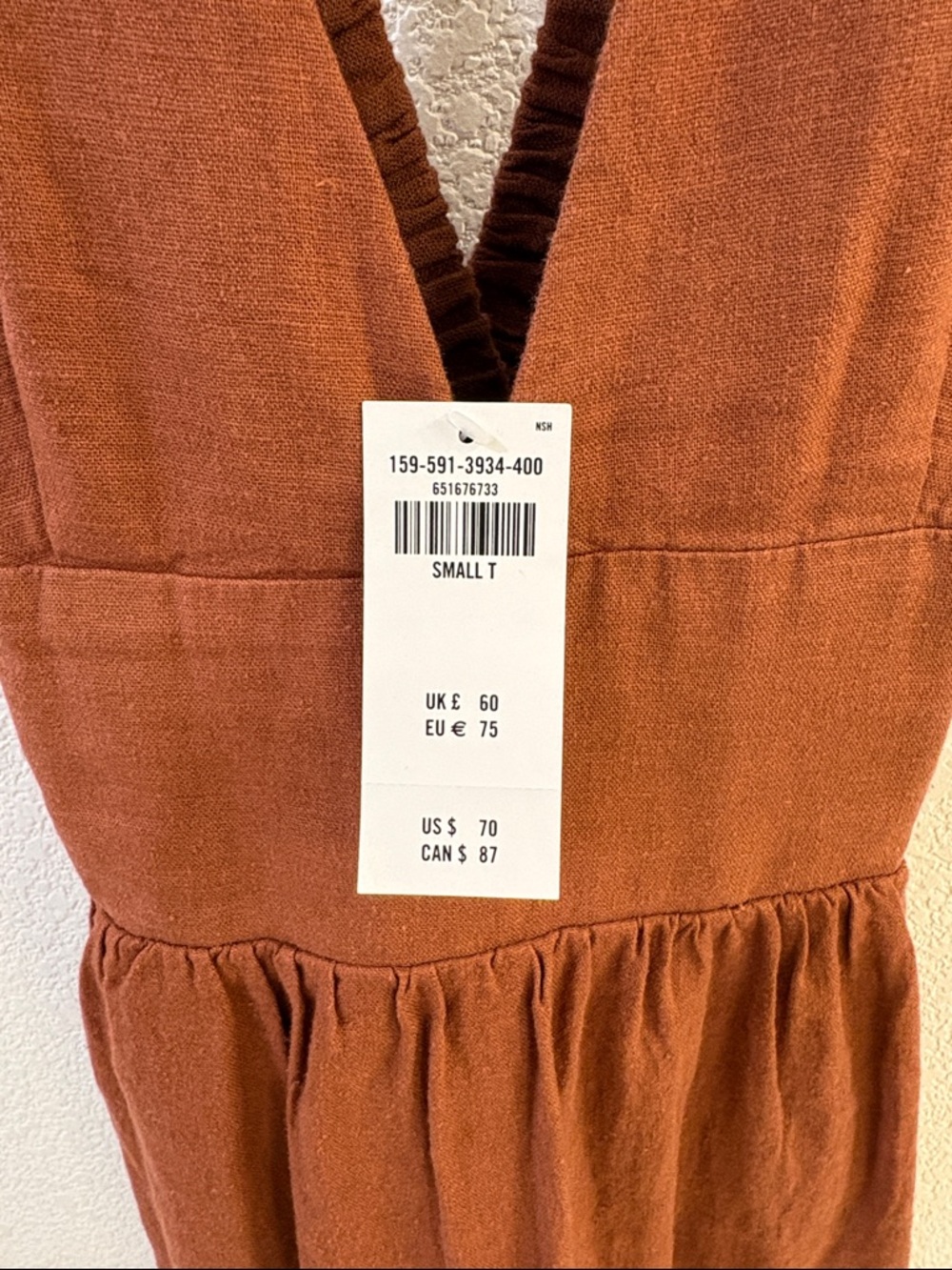 Rust Halter Mini Dress - Picture 4 of 6